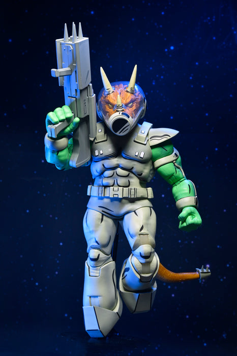 NECA Figura de Accion: TMNT Tortugas Ninja Mirage Comics - Shock Commando Triceraton 7 Pulgadas