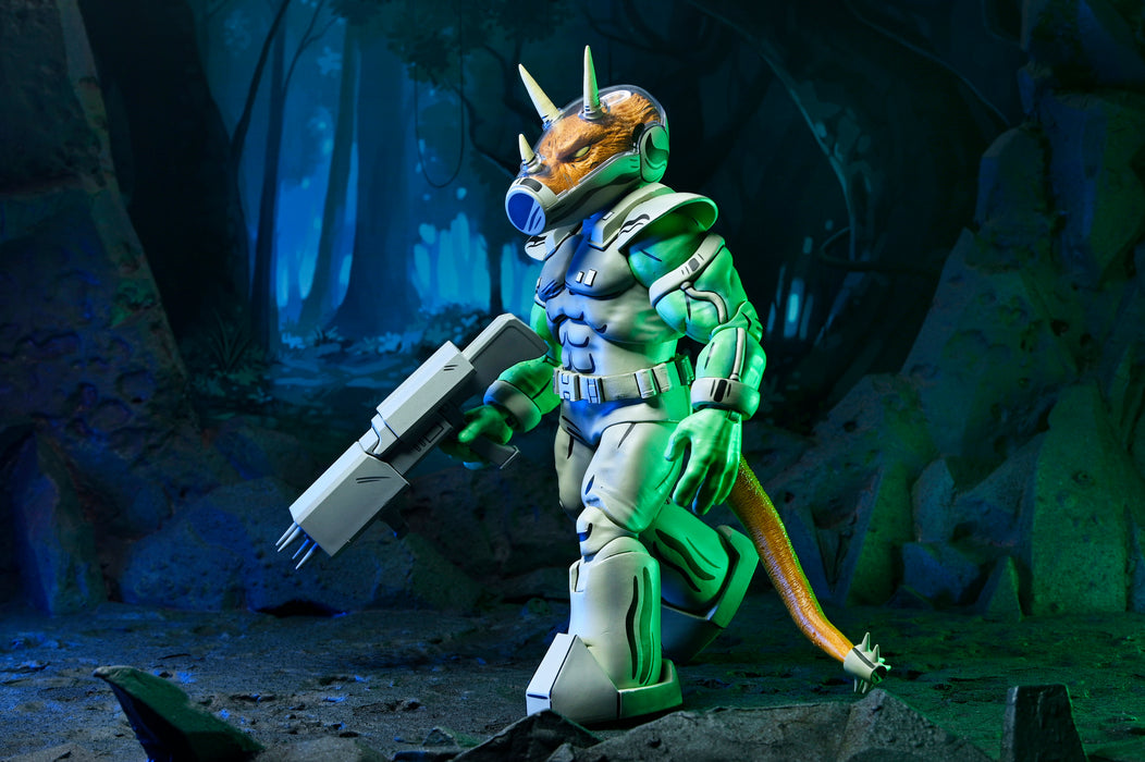 NECA Figura de Accion: TMNT Tortugas Ninja Mirage Comics - Shock Commando Triceraton 7 Pulgadas
