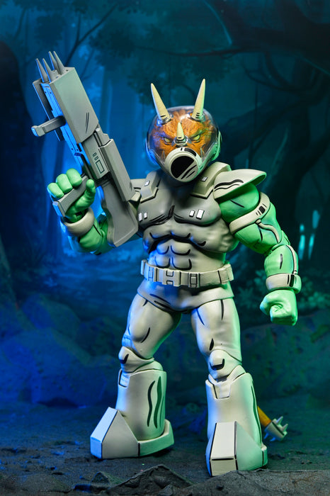 NECA Figura de Accion: TMNT Tortugas Ninja Mirage Comics - Shock Commando Triceraton 7 Pulgadas