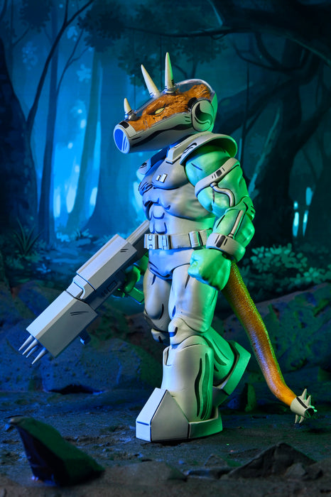 NECA Figura de Accion: TMNT Tortugas Ninja Mirage Comics - Shock Commando Triceraton 7 Pulgadas