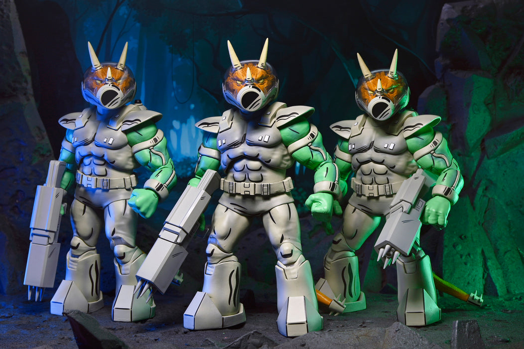 NECA Figura de Accion: TMNT Tortugas Ninja Mirage Comics - Shock Commando Triceraton 7 Pulgadas
