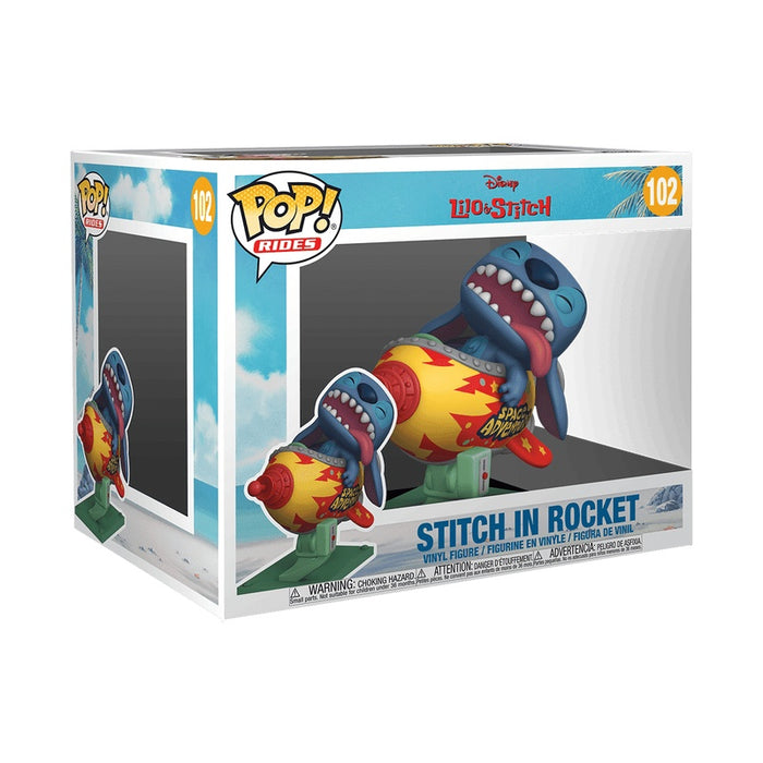 Funko Pop Rides Super Deluxe: Lilo y Stitch - Stitch en Cohete