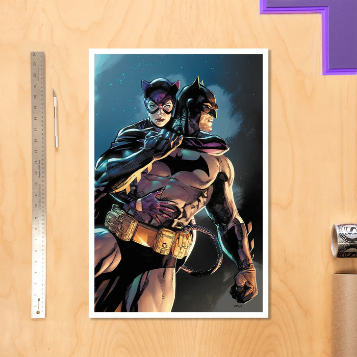 Sideshow Art Print: DC Batman & Catwoman Num 1 2020 Litografia