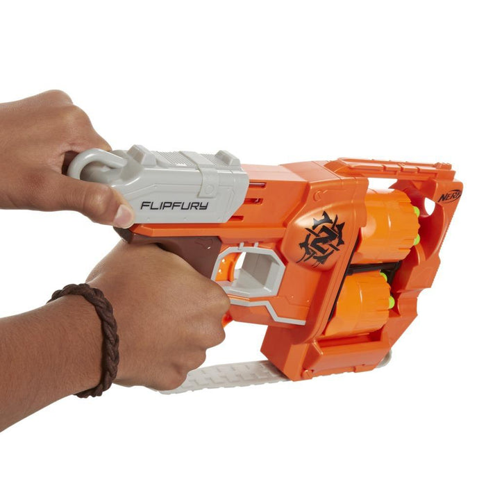Nerf Zombie Strike: Flipfury Lanzador de Dardos