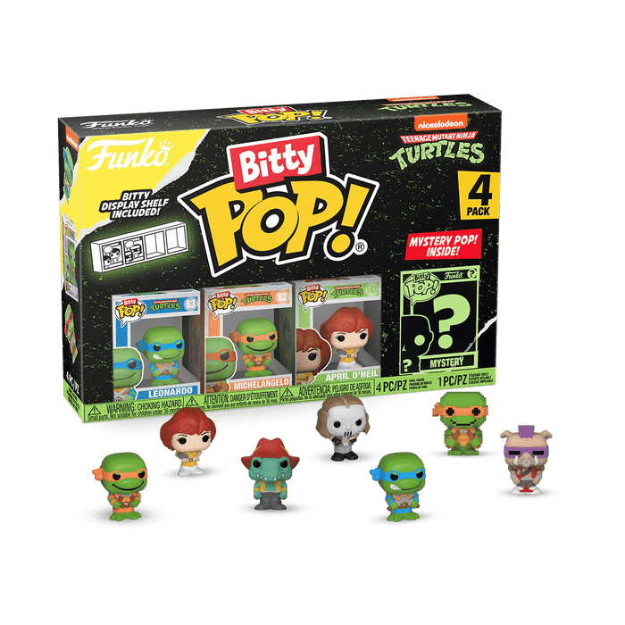 Funko Bitty Pop: TMNT Tortugas Ninja - Leonardo 4 Pack Evergreen