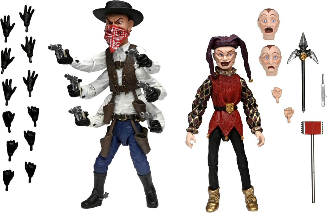 NECA Figura de Accion Ultimate: Puppet Master - Six Shooter y Jester 2 Pack de 7 Pulgadas