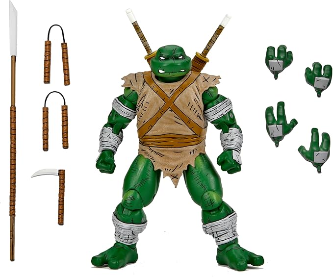 NECA Figura de Accion: TMNT Tortugas Ninja Mirage Comics - Michelangelo The Wanderer 7 Pulgadas
