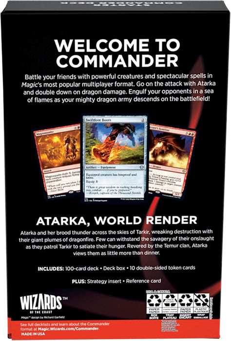 Magic The Gathering: Starter Commander Deck 4 - Draconic Destruction (Red-Green) En Ingles