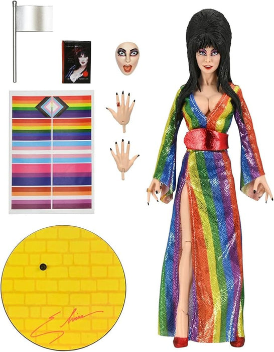 NECA Figura de Accion Vestida: Elvira - Elvira Over the Rainbow 8 Pulgadas