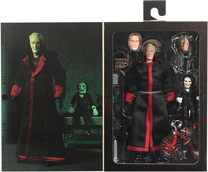 NECA Figura de Accion Ultimate: Saw - Asesino Jigsaw Con Tunica Negra 7 Pulgadas