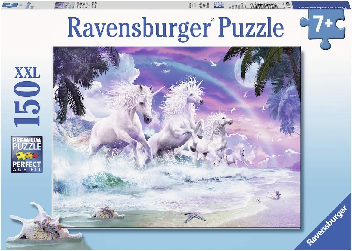 Ravensburger Rompecabezas: Unicornios en la playa 150 piezas