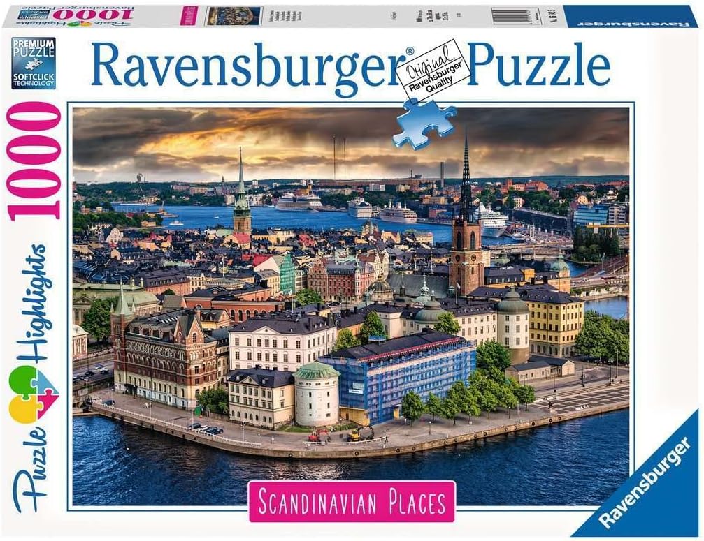 Ravensburger Rompecabezas Adultos: Estocolmo Suecia Escandinavos 1000 piezas