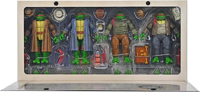 NECA Figura de Accion: TMNT Tortugas Ninja Mirage Comics - Gangster Turtles 4 Pack 7 Pulgadas