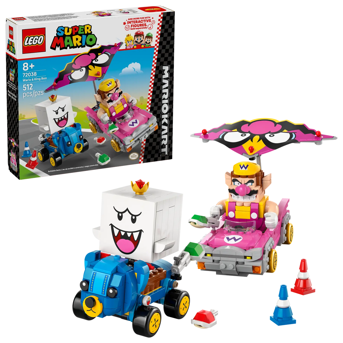 LEGO Super Mario Mario Kart Wario y Rey Boo 72038 — Distrito Max
