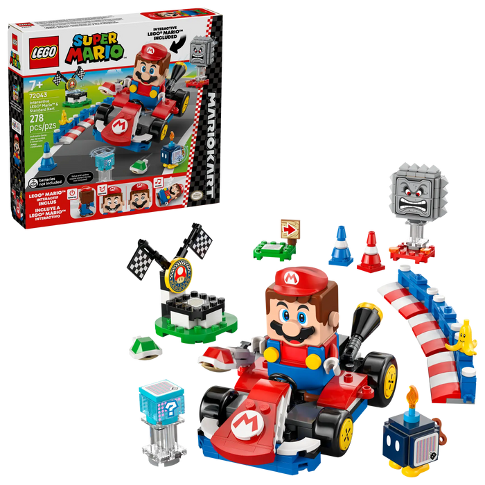 LEGO Super Mario Mario Kart - Mario interactivo y Kart estandar 72043
