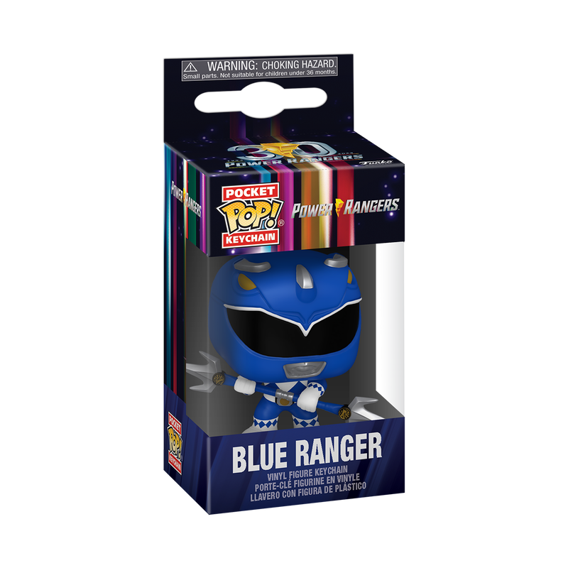 Funko Pop Keychain: Mighty Morphin Power Rangers 30 Aniversario - Blue Ranger Llavero
