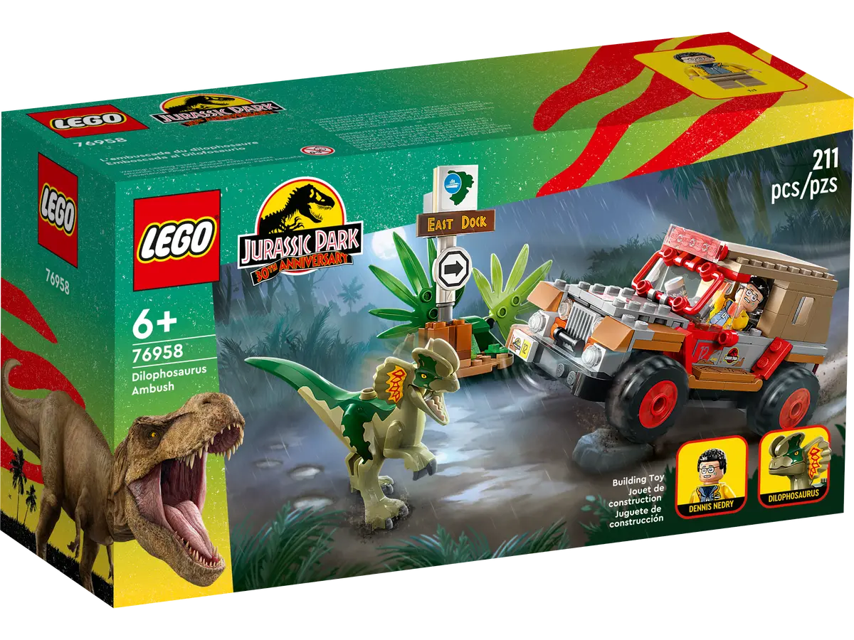 LEGO Jurassic World Emboscada Al Dilofosaurio 76958