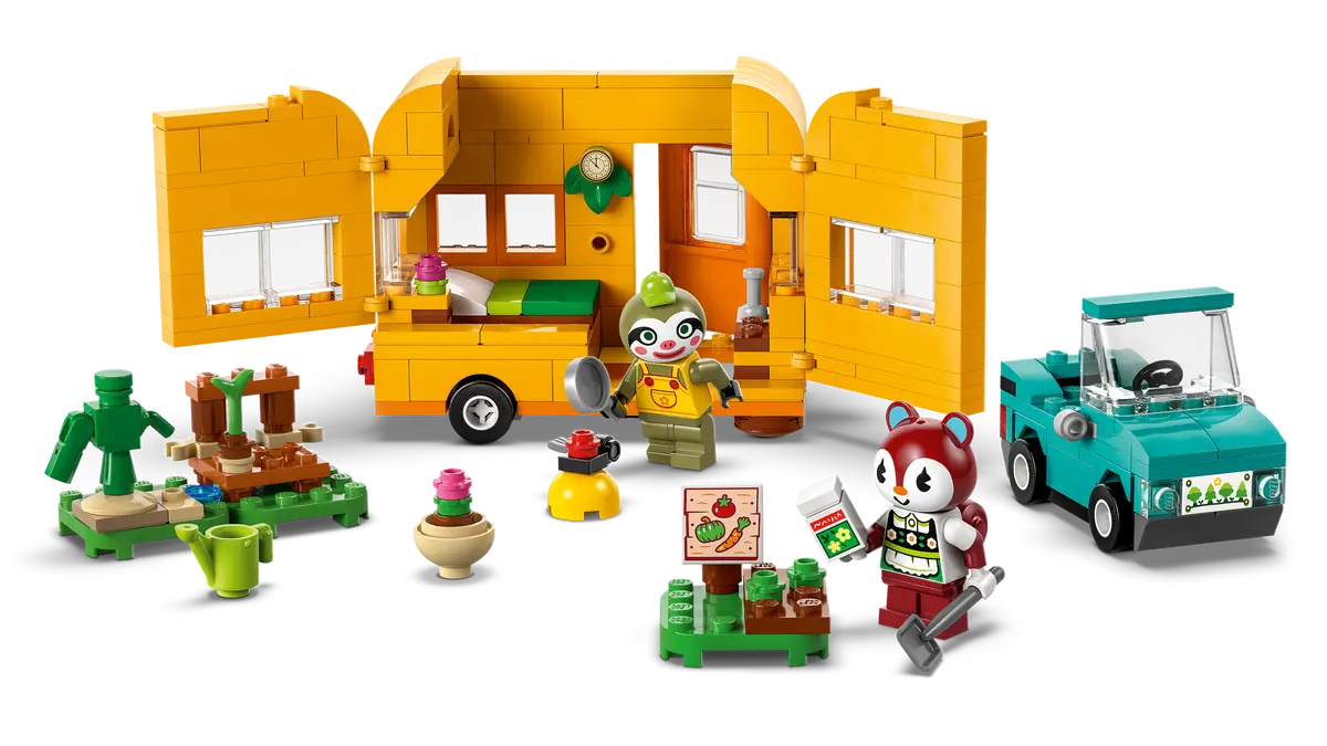LEGO Animal Crossing Caravana de Gandulio y tienda de jardineria 77054