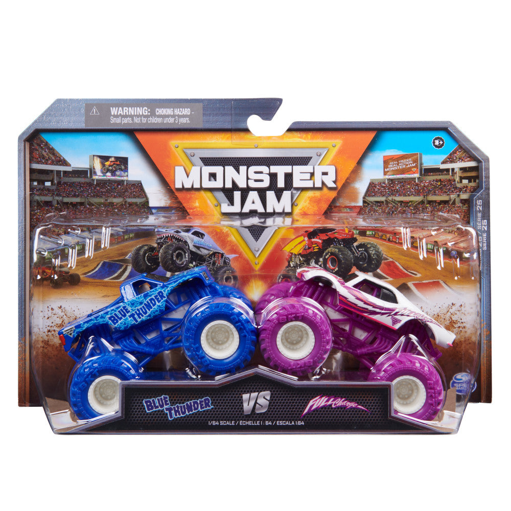 Monster Jam: Blue Thunder Vs Full Charge Escala 1/64 2 Pack