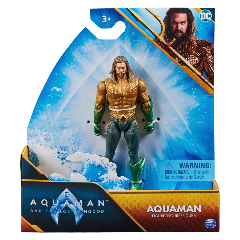 Aquaman: Aquaman Traje Dorado Figura De Accion 4 Pulgadas
