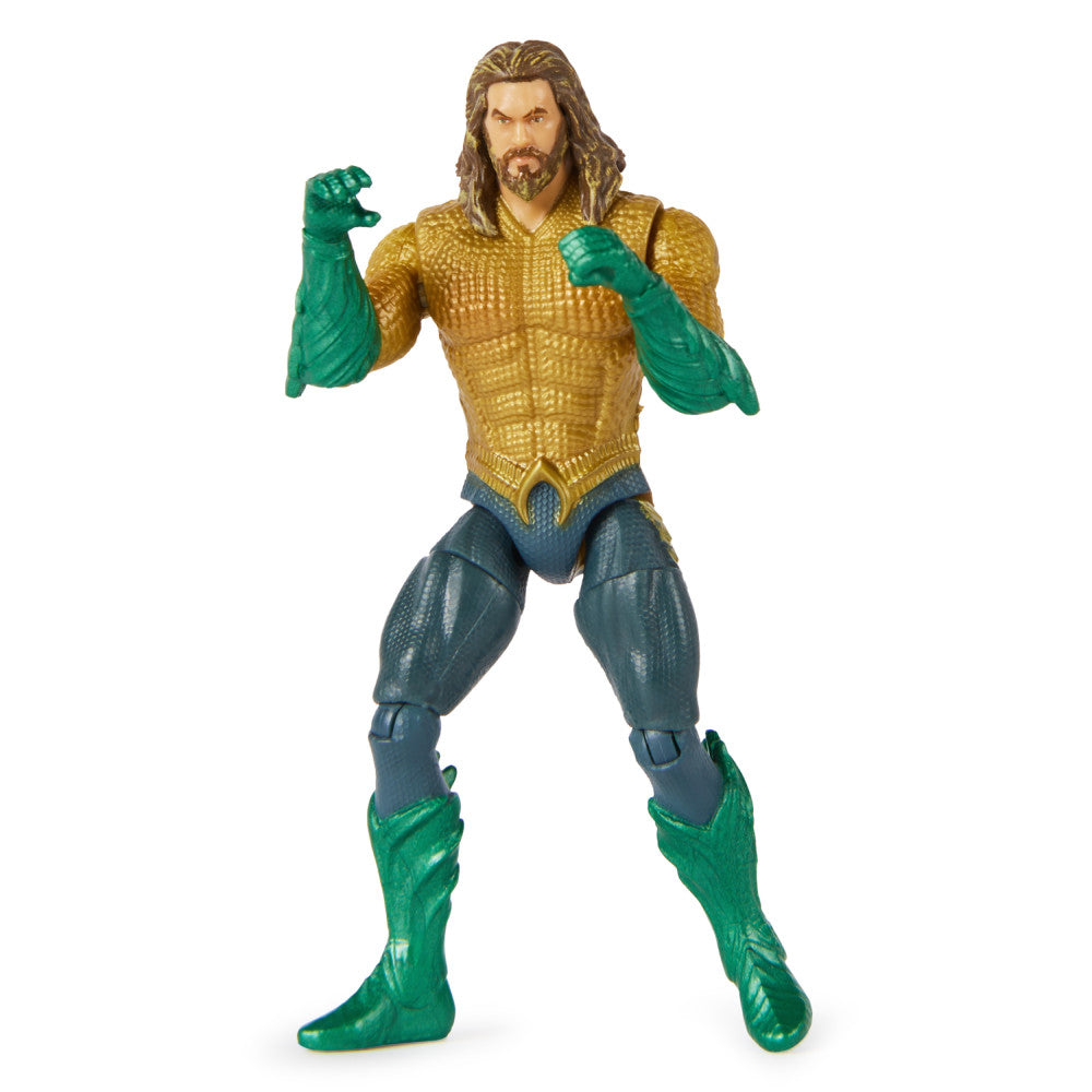 Aquaman: Aquaman Traje Dorado Figura De Accion 4 Pulgadas