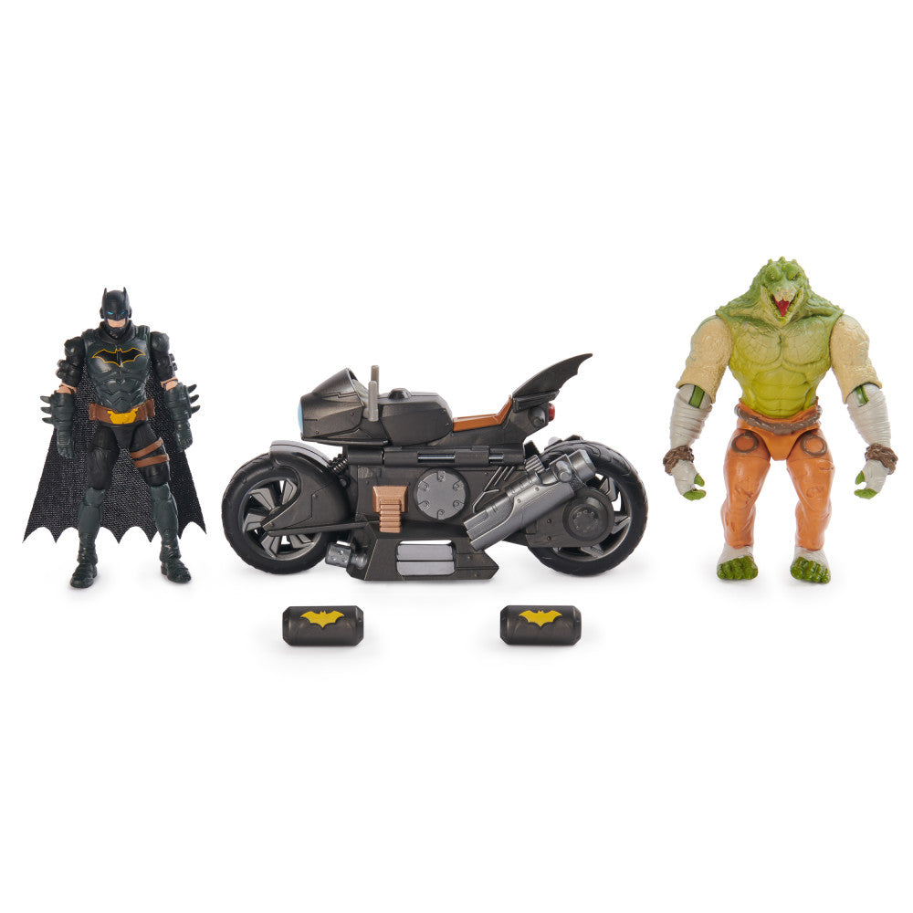 Batman: Set Batimoto Trasformable Con Figuras 4 Pulgadas