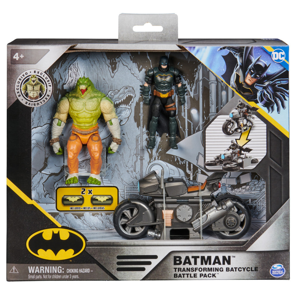 Batman: Set Batimoto Trasformable Con Figuras 4 Pulgadas