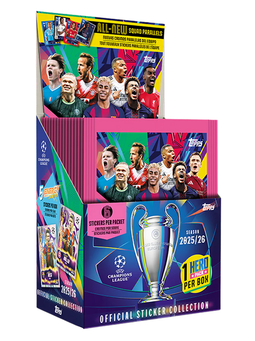 Topps: Soccer UEFA Champions League 2026 Stickers & Album - Stickers Display box 50 Sobres
