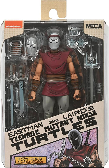 NECA Figura de Accion: TMNT Tortugas Ninja Mirage Comics - Foot Ninja Classic Colors 7 Pulgadas