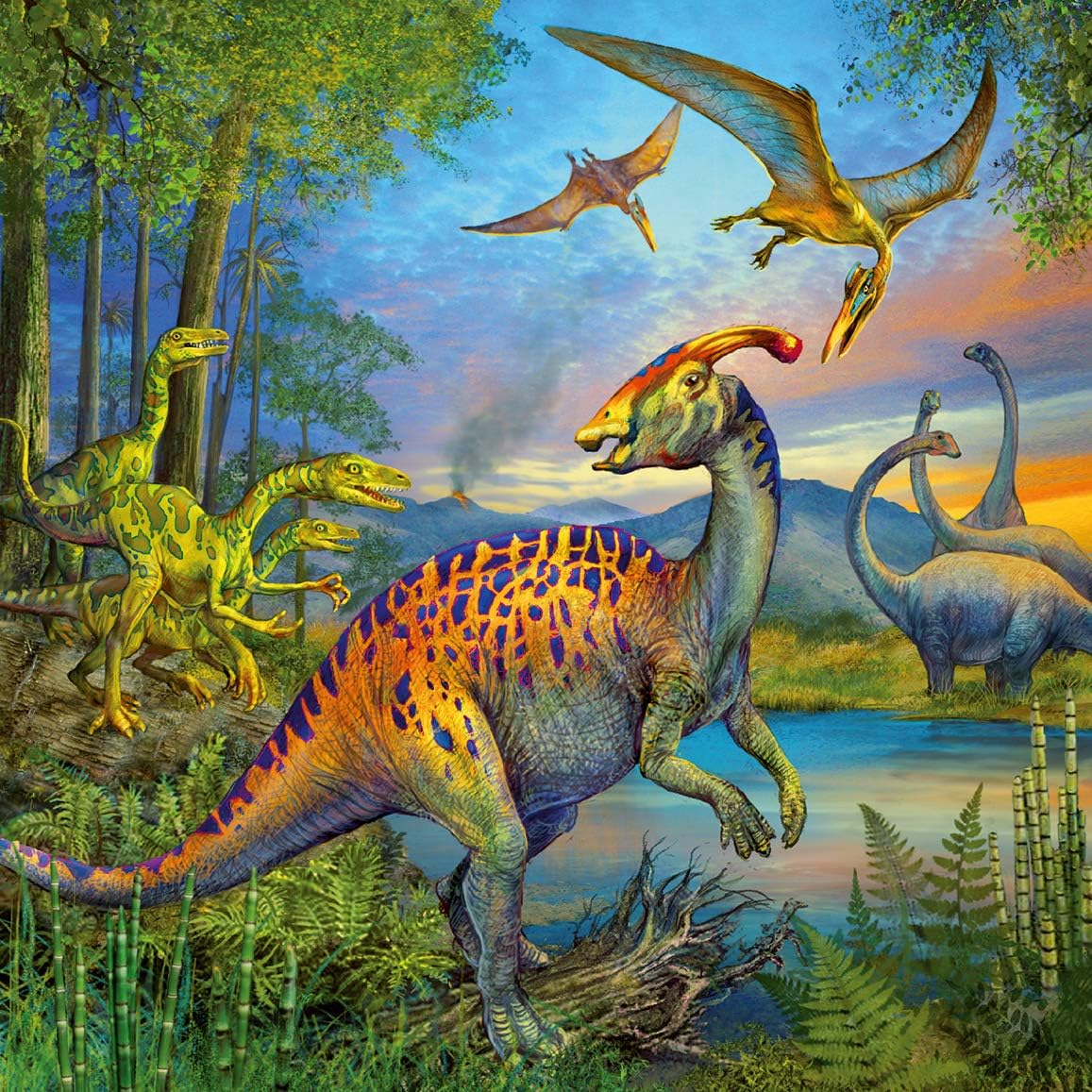 Ravensburger Rompecabezas: Dinosaurios de Fascinacion 3 Pack 49 piezas