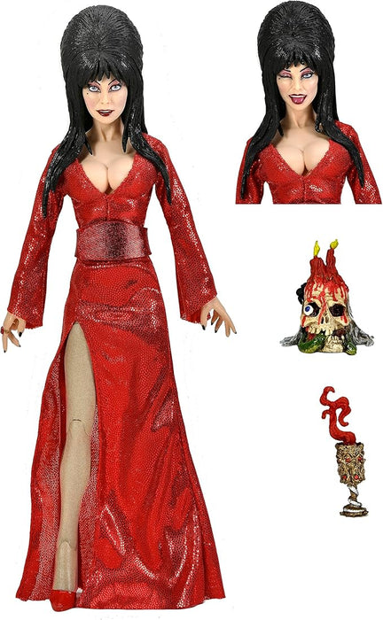 NECA Figura de Accion Vestida: Elvira - Elvira Red, Fright, and Boo 8 Pulgadas