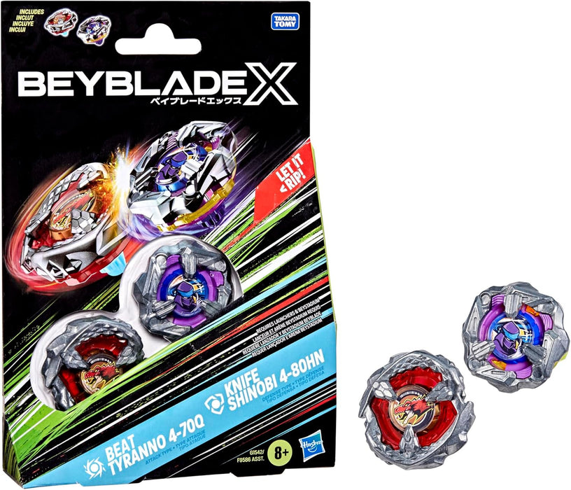 Beyblade X: Beat Tyranno 470Q Y Knife Shinobi 480Hn 2 Pack