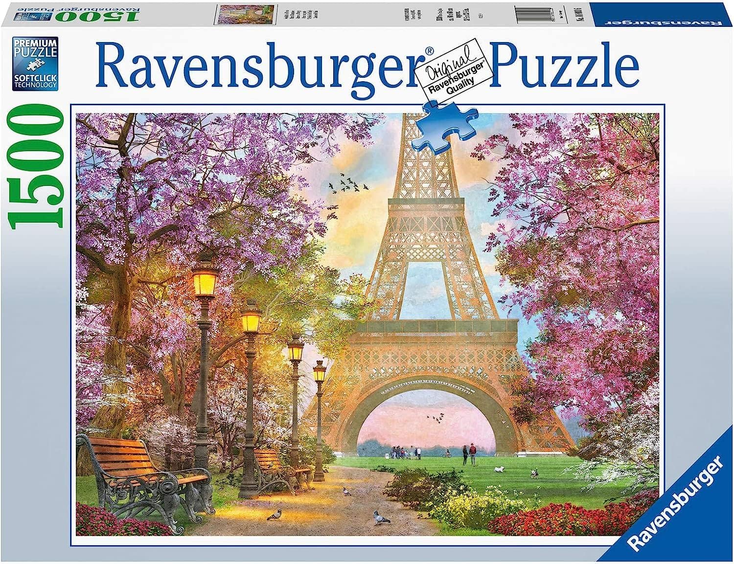 Ravensburger Rompecabezas Adultos: Amor en paris 1500 piezas