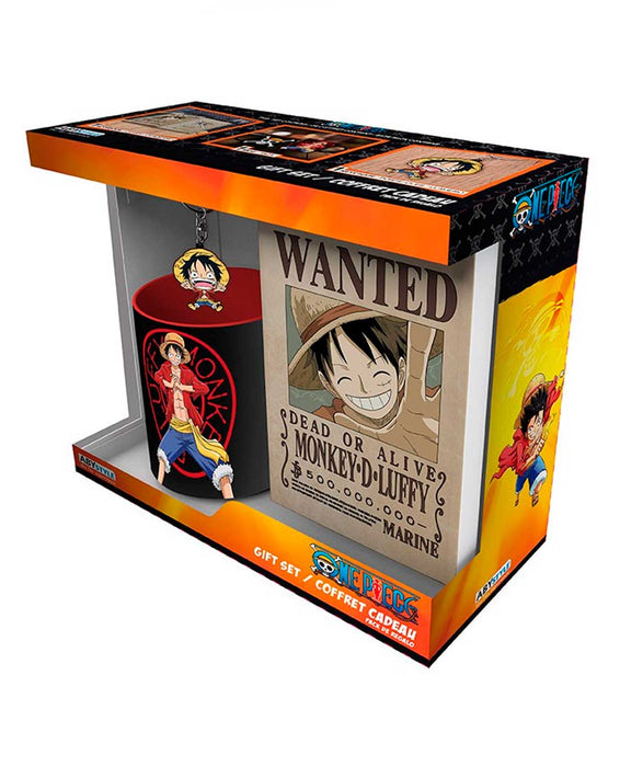 ABYStyle Set De Regalo: One Piece - Monkey D Luffy Taza, llavero y Diario de Bolsillo 3 Pack