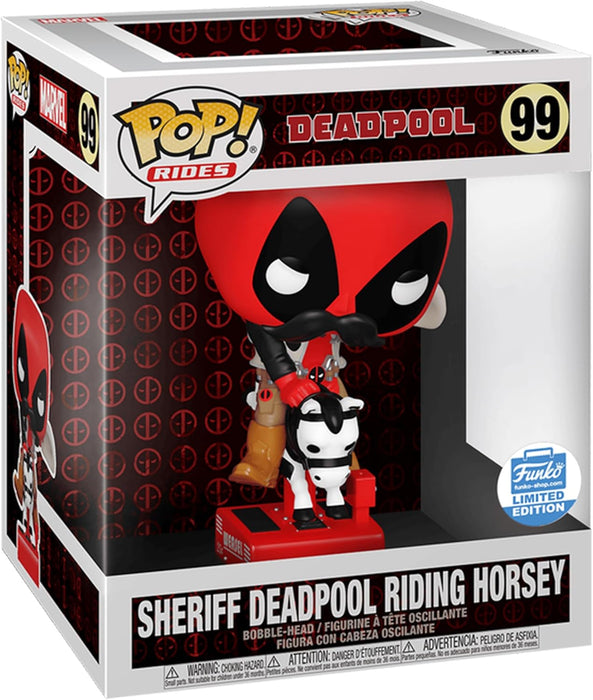 Funko Pop Rides: Marvel - Deadpool Sheriff con Caballo de Juguete Exclusivo Funko Shop