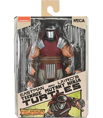 NECA Figura de Accion: TMNT Tortugas Ninja Mirage Comics - Elite Ninja Classic Colors 7 Pulgadas