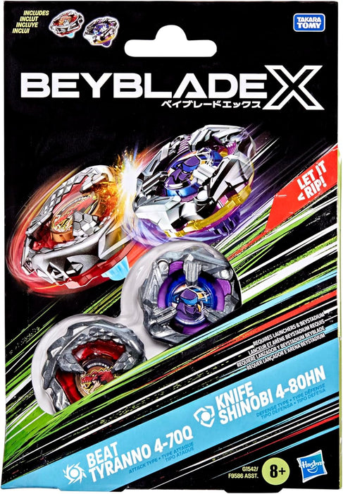 Beyblade X: Beat Tyranno 470Q Y Knife Shinobi 480Hn 2 Pack