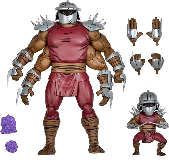 NECA Figura de Accion: TMNT Tortugas Ninja Mirage Comics - Deluxe Shredder Clone & Mini 7 Pulgadas