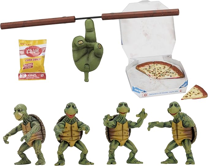 NECA Figura de Accion: TMNT Tortugas Ninja 1990 Movie - Set Baby Turtles Escala 1/4