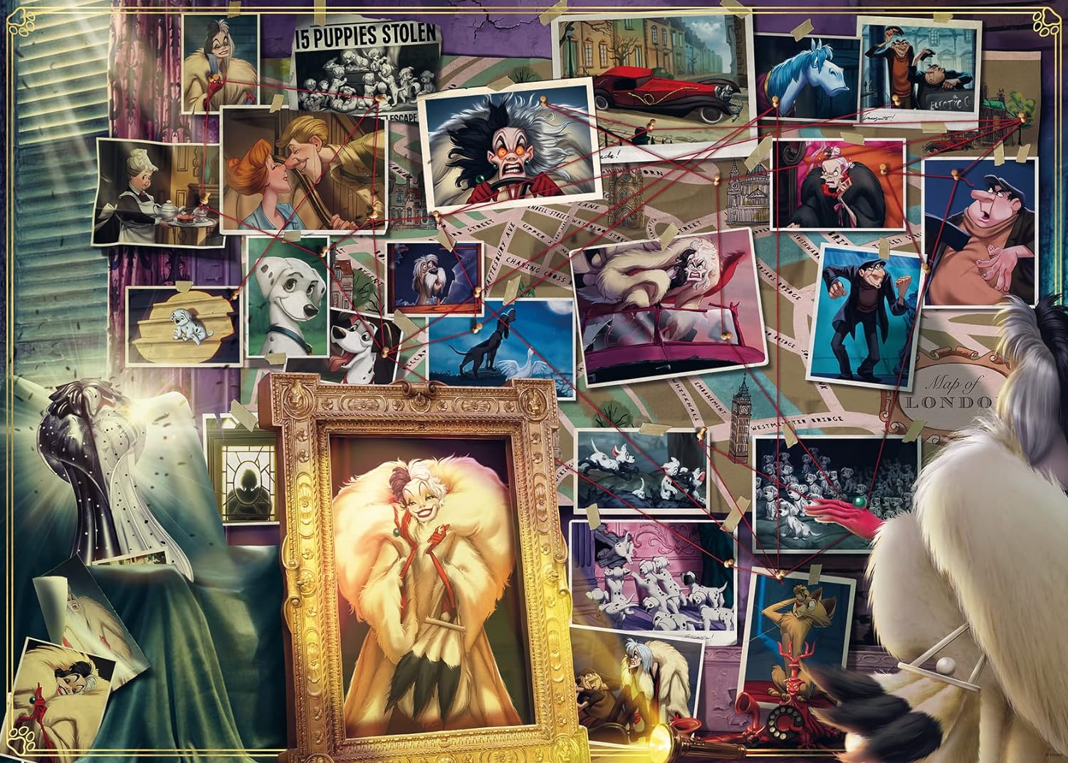 Ravensburger Rompecabezas Adultos: Disney - Villanos Cruella de Vil 1000 piezas