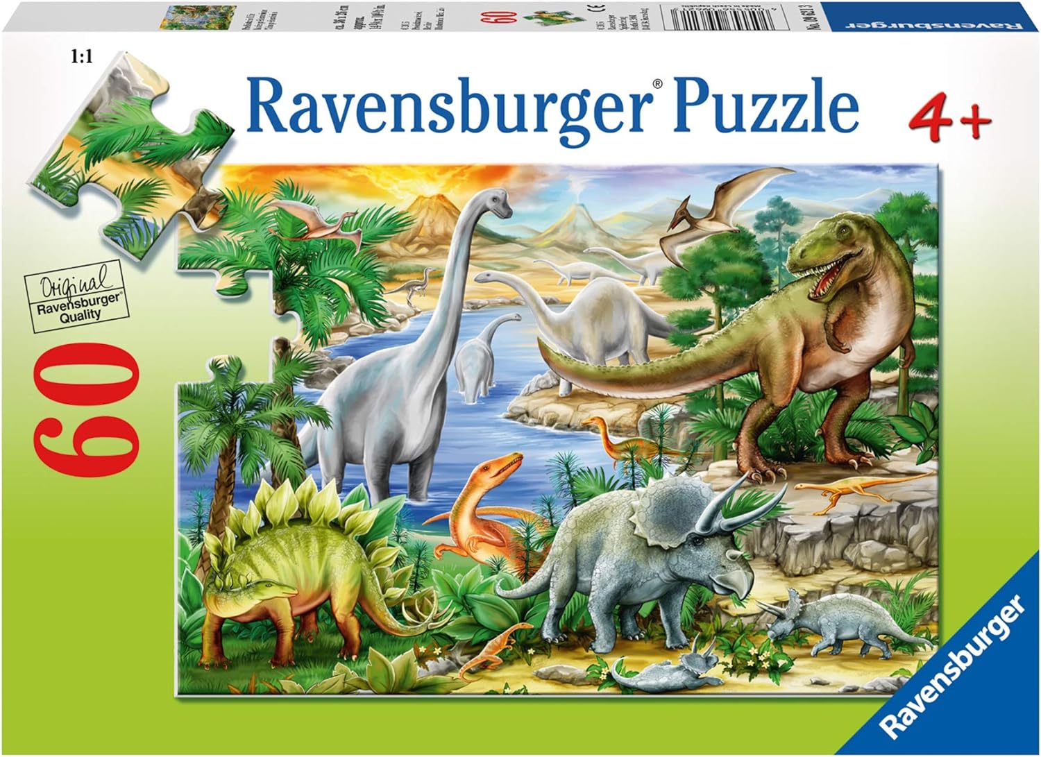 Ravensburger Rompecabezas: La Era de los Dinosaurios 60 piezas