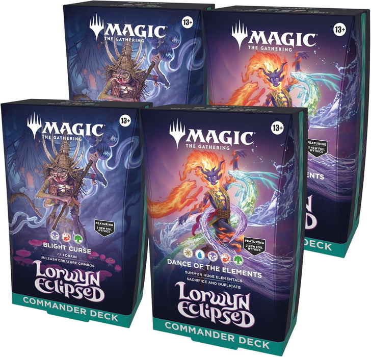 Magic: The Gathering Lorwyn Eclipsed - Commander Deck Bundle 4 Decks en Ingles