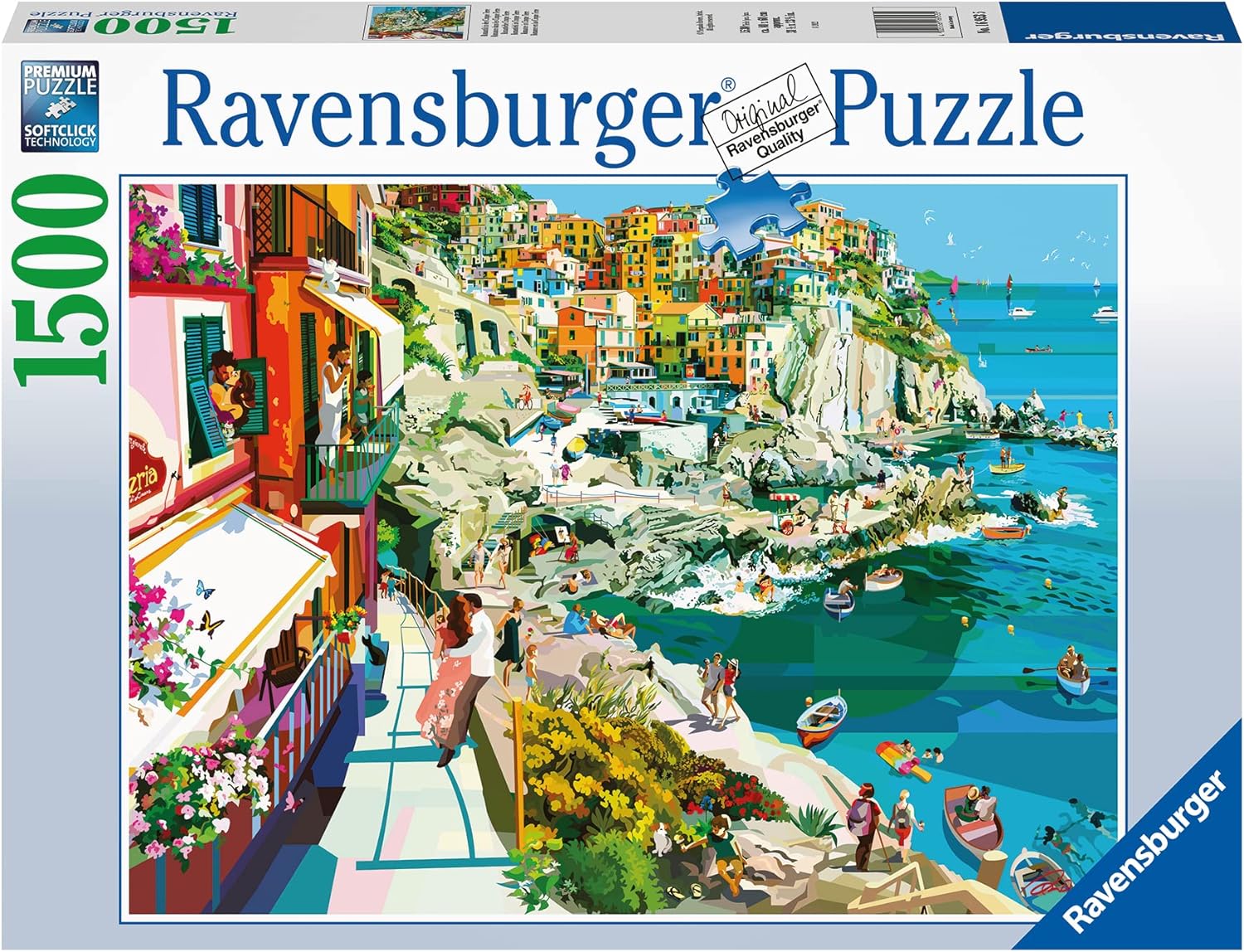 Ravensburger Rompecabezas Adultos: Romance en Cinque Terre 1500 piezas