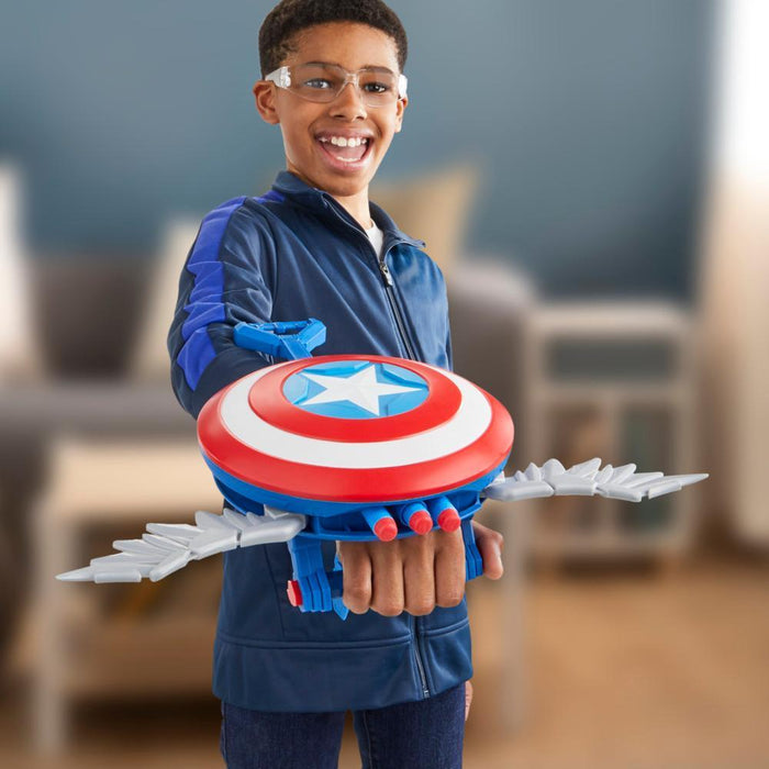 Marvel Nerf: Capitan America Brave New World - Escudo Lanzador De Dardos