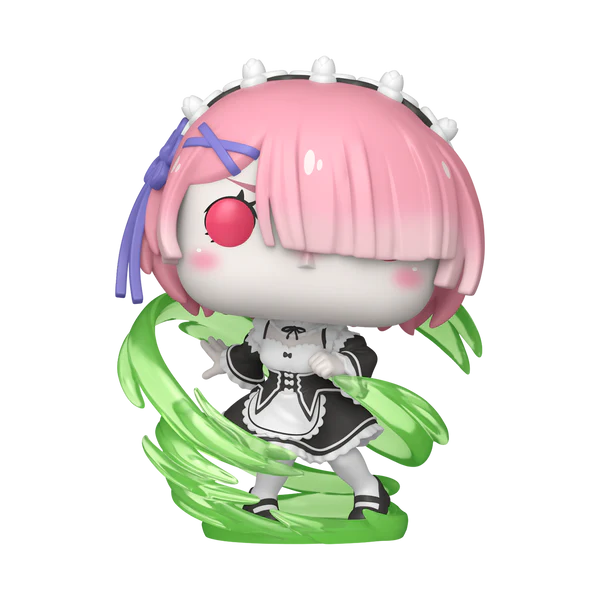 Funko Pop Plus: Re Zero - Ram Wind Magic Glow Exclusivo