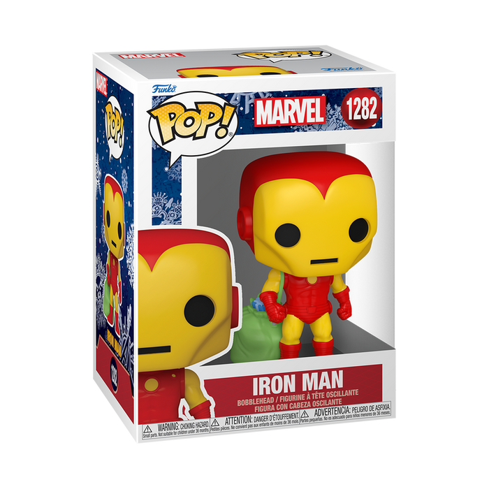 Funko Pop Marvel: Holiday - Iron Man con Costal De Navidad