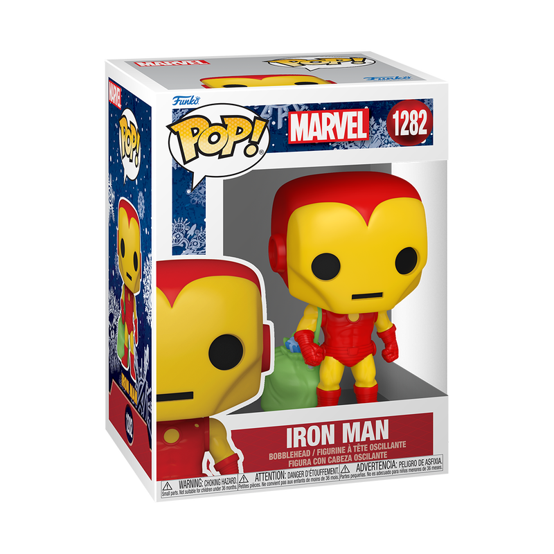 Funko Pop Marvel: Holiday - Iron Man con Costal De Navidad