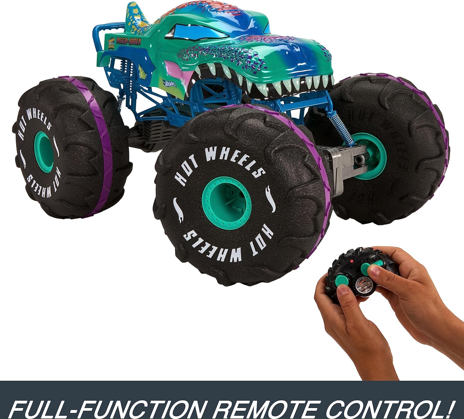 Hot Wheels Monster Trucks: Vehiculo A Control Remoto Mega Wrex Escala 1/6