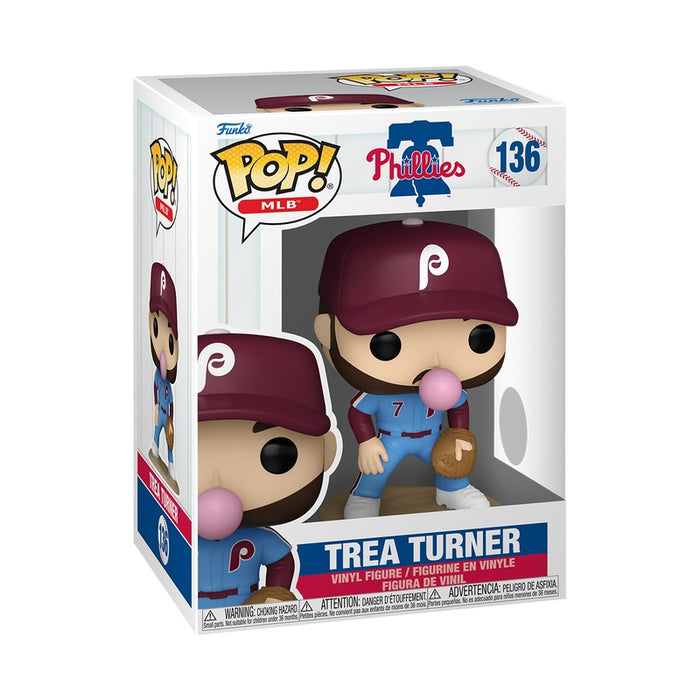 Funko Pop MLB: Phillies - Trea Turner con chicle