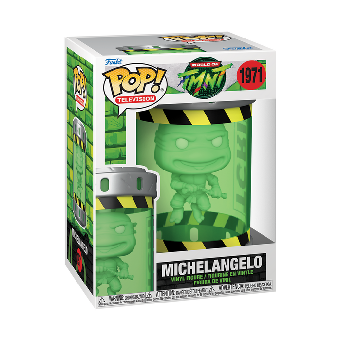 Funko Pop TV: TMNT Tortugas Ninja - Michelangelo frasco de mutageno Glow
